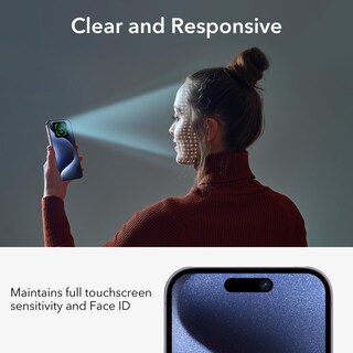 Foto 6 | Set De Protectores De Pantalla De Privacidad Esr Para Iphone 15 Pro 3+1, Paquete - Venta Internacional.