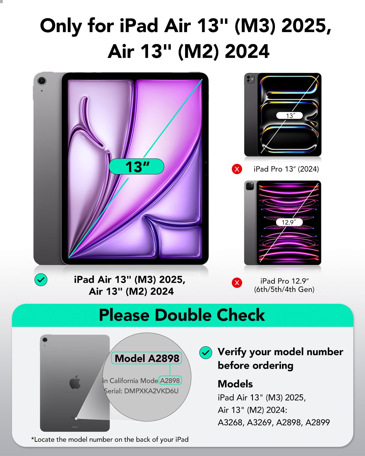 Foto 3 pulgar | Protector De Pantalla Esr Armorite Para Ipad Air 13 M3/m2 9h, Paquete De 2 - Venta Internacional.
