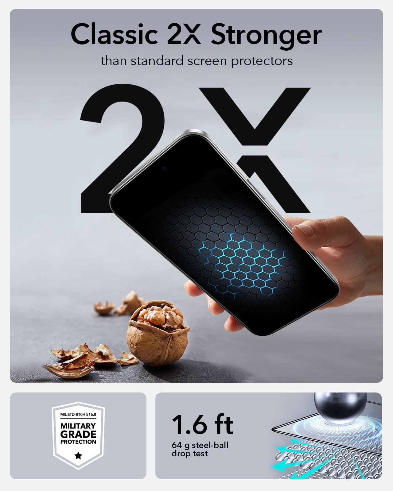 Foto 6 pulgar | Protector De Pantalla Esr Para Iphone 16 Plus/15 Plus, Paquete De 3 - Venta Internacional.