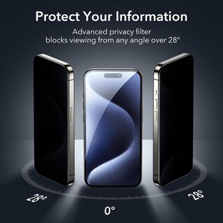 Foto 2 | Set De Protectores De Pantalla De Privacidad Esr Para Iphone 15 Pro Max - Venta Internacional.