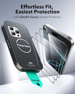 Foto 2 | Protector De Pantalla Esr 3 Pack Para Iphone 16 Pro De Vidrio Templado - Venta Internacional.