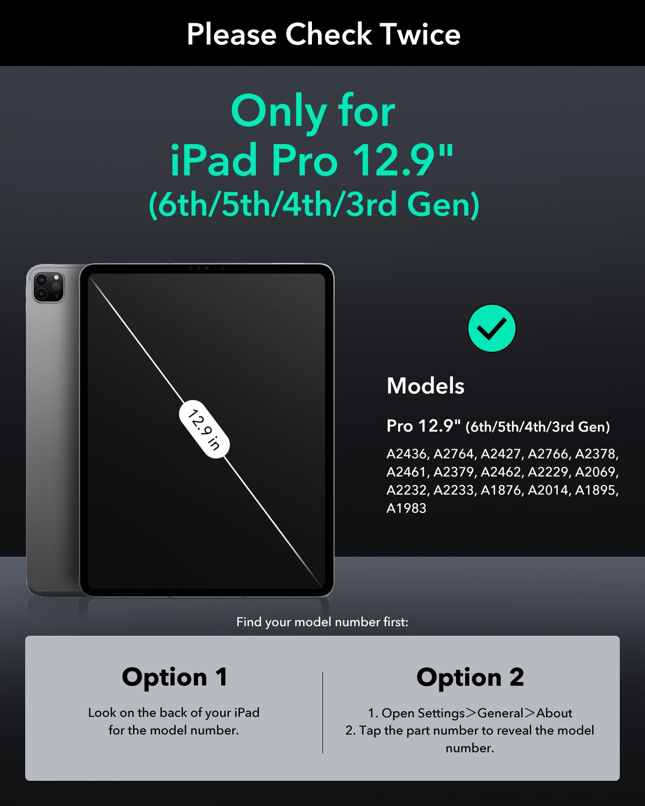 Foto 3 pulgar | Protector De Pantalla Esr Para Ipad Pro 12.9 (2022/2021/2020/2018) X2 - Venta Internacional.