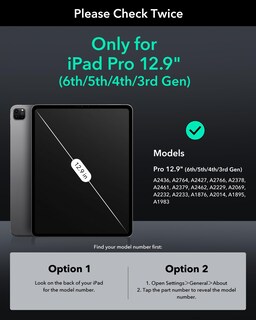 Foto 2 | Protector De Pantalla Esr Para Ipad Pro 12.9 (2022/2021/2020/2018) X2 - Venta Internacional.