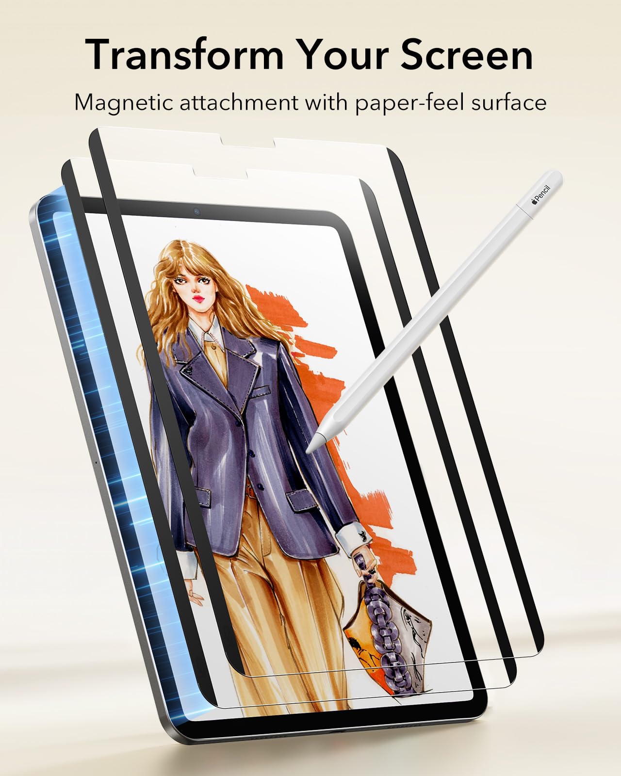 Foto 4 pulgar | Protector De Pantalla Esr Paper-feel Magnetic Para Ipad Pro 12,9'' - Venta Internacional.