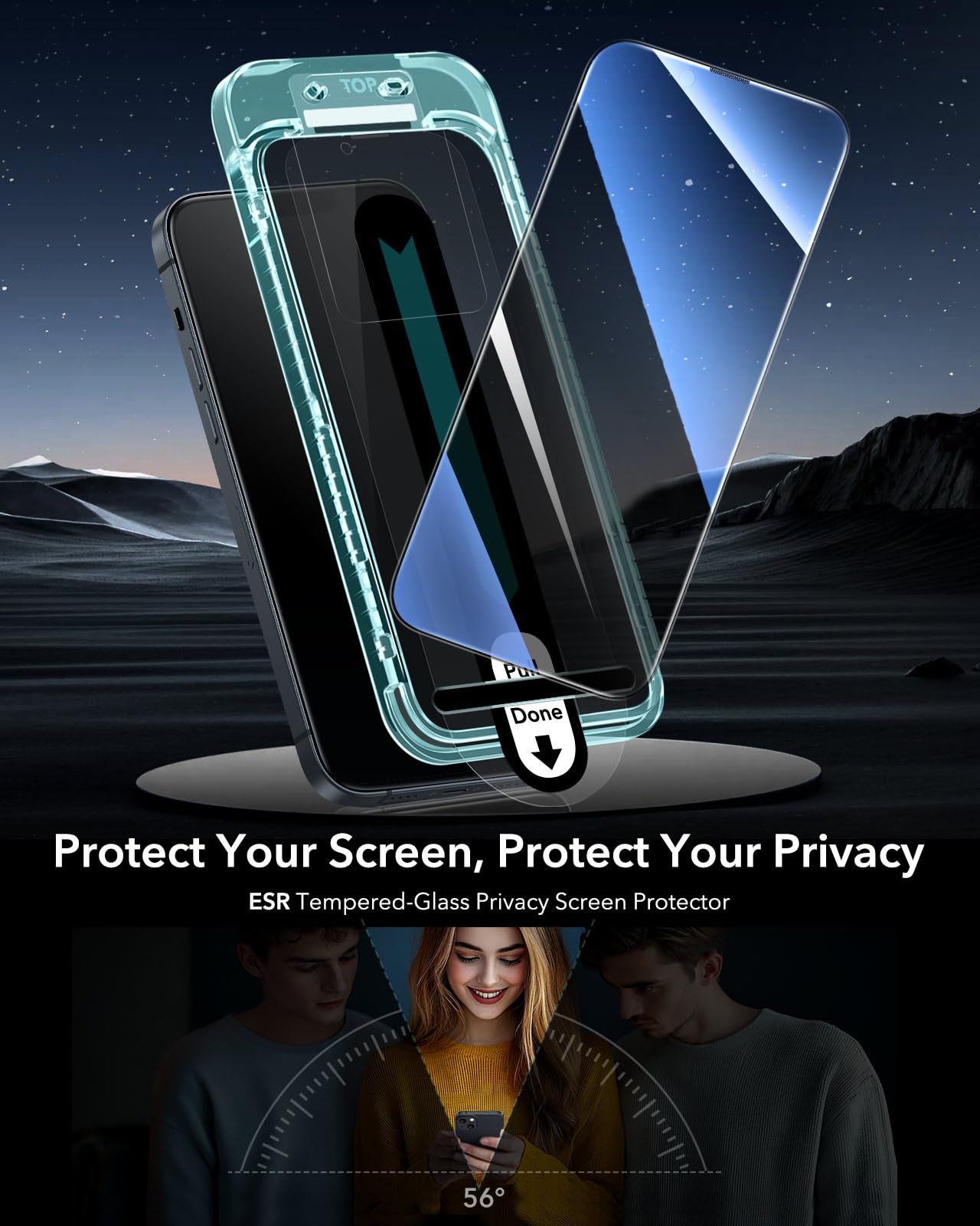 Foto 3 pulgar | Protector De Pantalla De Privacidad Esr Para Iphone 13 Pro Max/14 Plus - Venta Internacional.