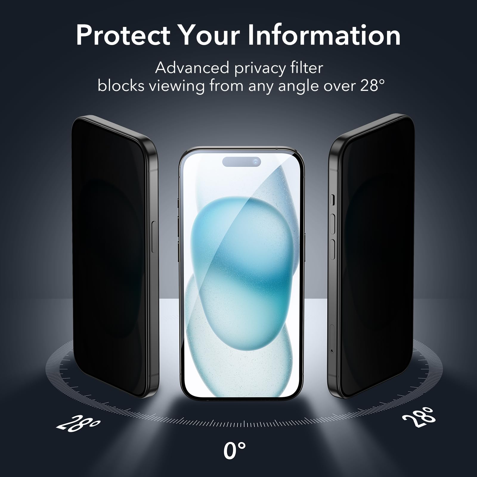 Foto 2 | Set De Protectores De Pantalla De Privacidad Esr Para Iphone 15 Plus 3+1, Paquete - Venta Internacional.