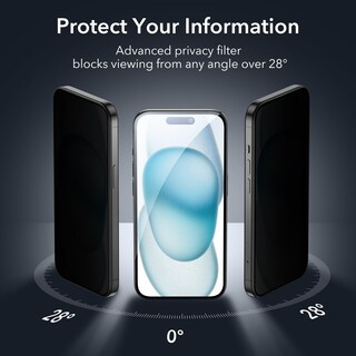 Foto 2 | Set De Protectores De Pantalla De Privacidad Esr Para Iphone 15 Plus 3+1, Paquete - Venta Internacional.