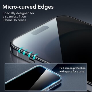 Foto 3 | Set De Protectores De Pantalla De Privacidad Esr Para Iphone 15 Plus 3+1, Paquete - Venta Internacional.