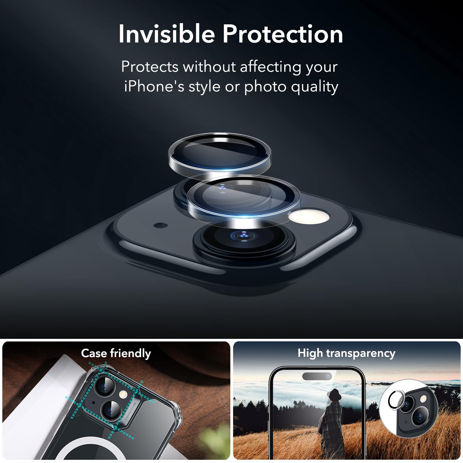 Foto 5 pulgar | Set De Protectores De Pantalla De Privacidad Esr Para Iphone 15 Plus 3+1, Paquete - Venta Internacional.