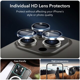 Foto 4 | Protector De Pantalla Esr Para Iphone 15 Pro Con Lente De Cámara 3+1 Set - Venta Internacional.