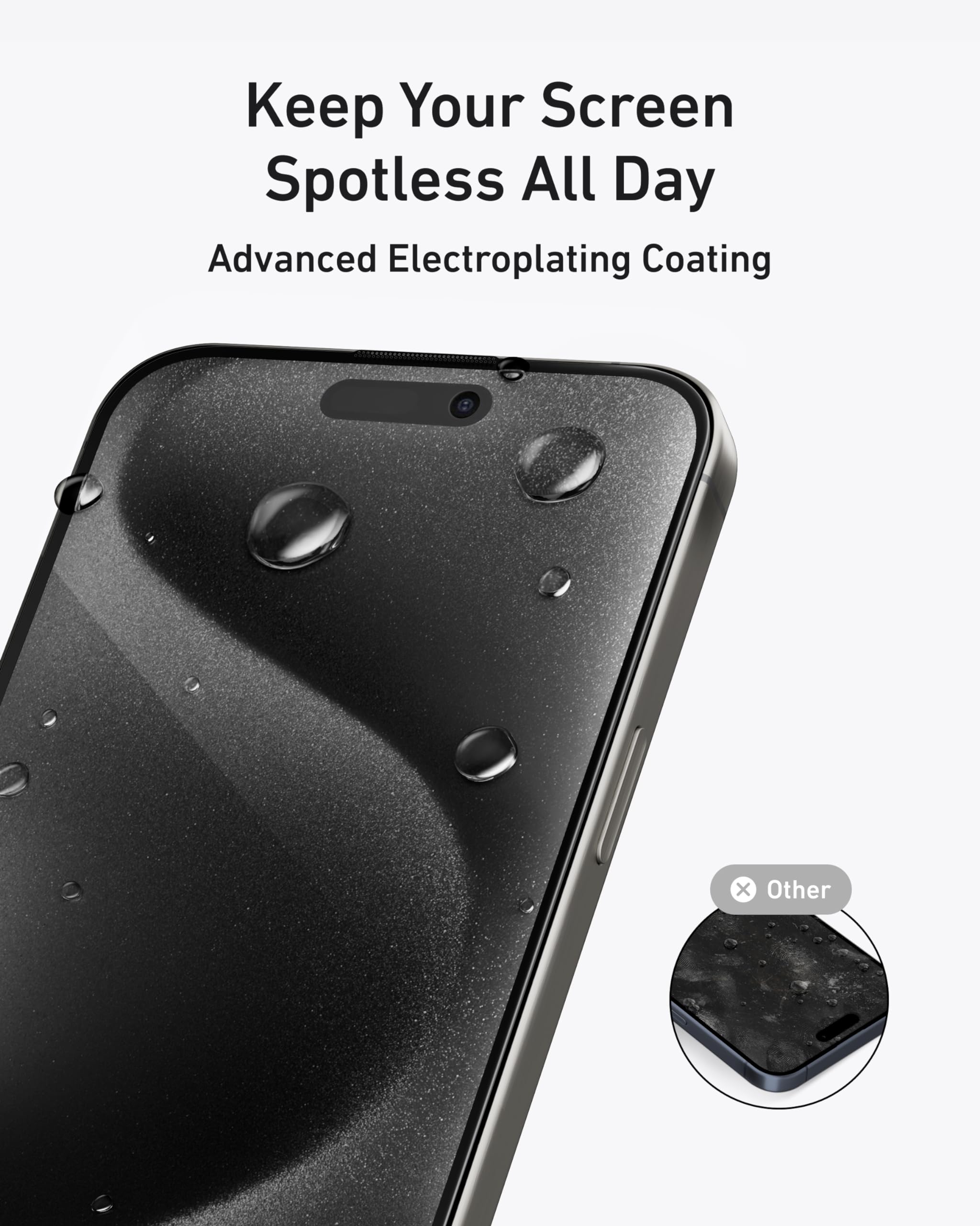 Foto 6 pulgar | Protector De Pantalla Anker Privacy Hd De Cristal Templado Para Iphone 15 Pro - Venta Internacional.