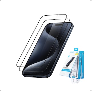 Foto 1 | Kit De Protectores De Pantalla Anker Easy Fit Hd, Paquete De 2 Unidades Para Iphone 15 Pro Max - Venta Internacional.