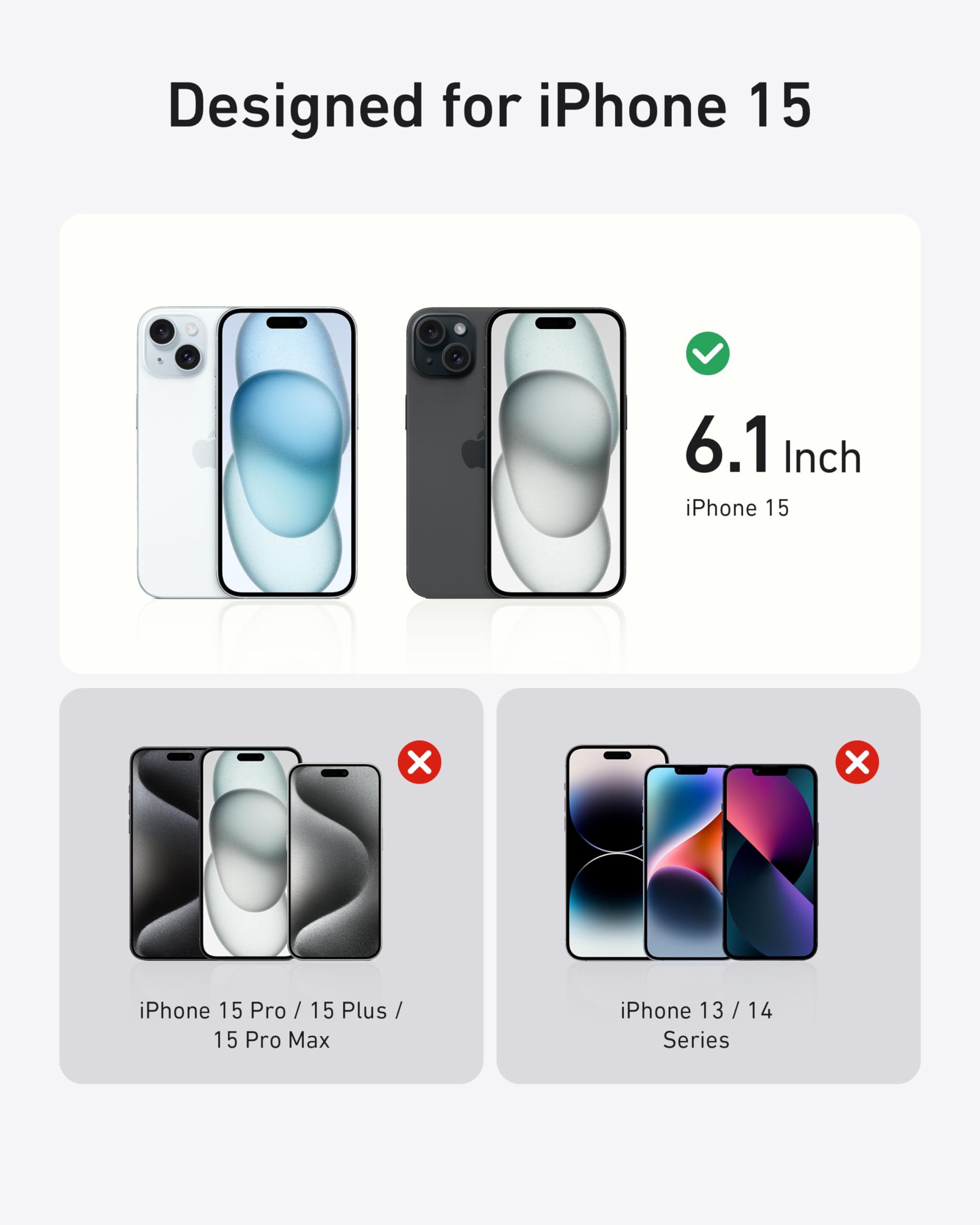Foto 8 pulgar | Protector de Pantalla Anker 2 Pack Privacy para iPhone 15 - Venta Internacional