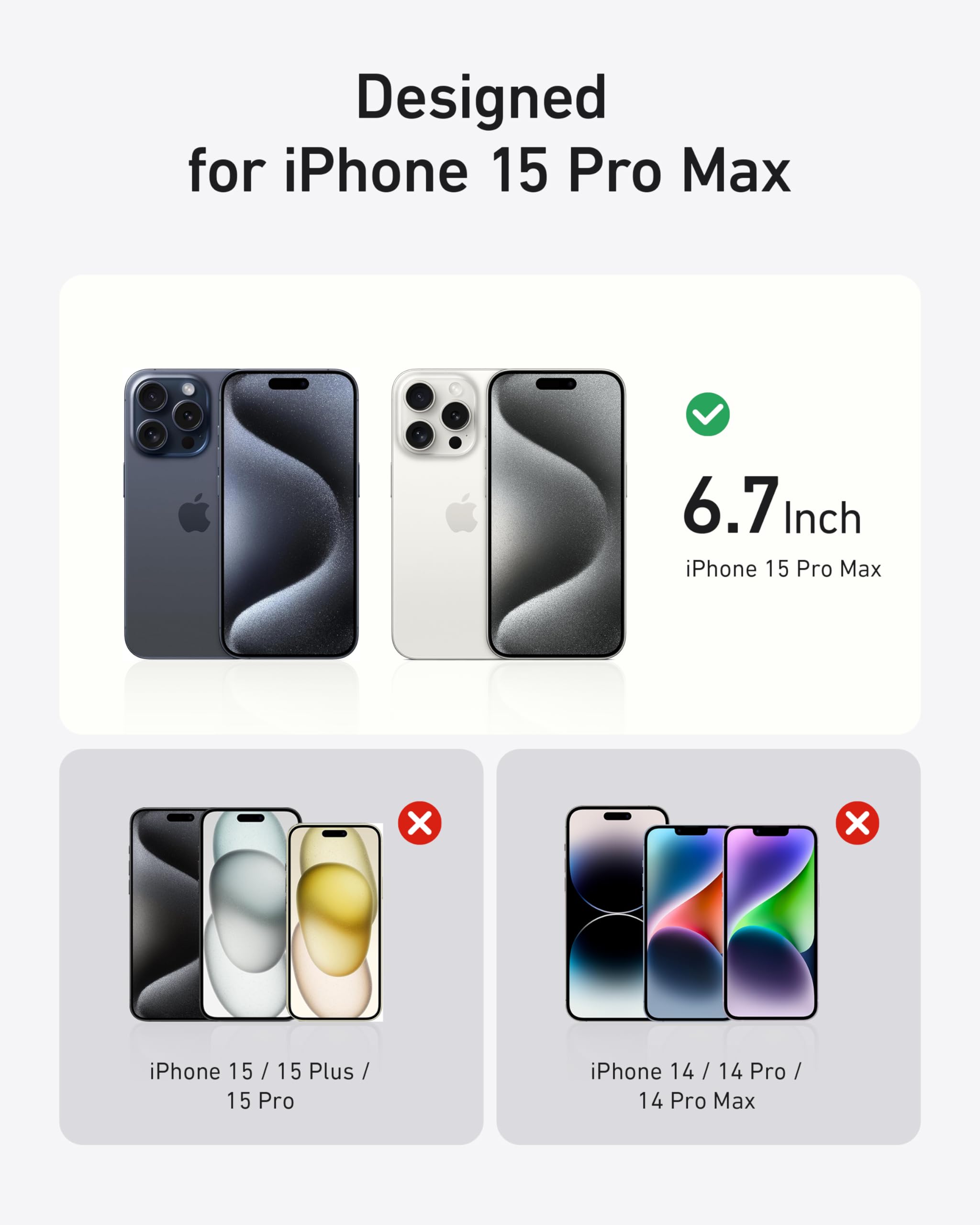 Foto 8 pulgar | Protector de Pantalla Anker Privacy para iPhone 15 Pro Max 2 Pack - Venta Internacional