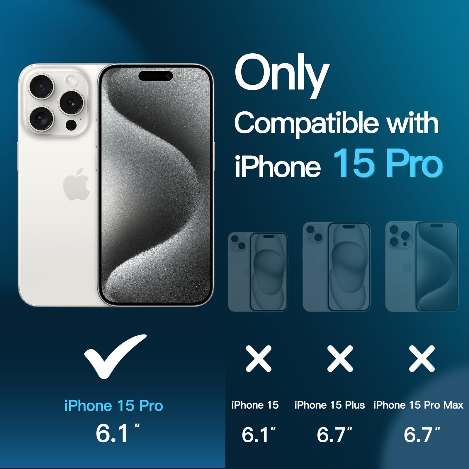Foto 4 pulgar | Protector De Pantalla Jetech De Cobertura Total Para Iphone 15 Pro 6.1 - Venta Internacional.