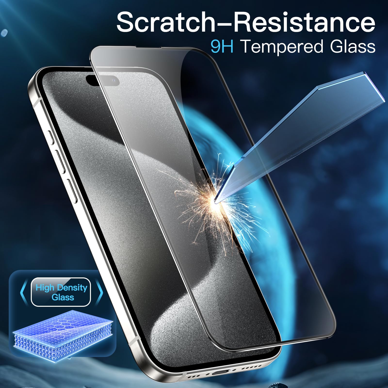 Foto 6 | Protector De Pantalla Jetech De Cobertura Total Para Iphone 15 Pro 6.1 - Venta Internacional.