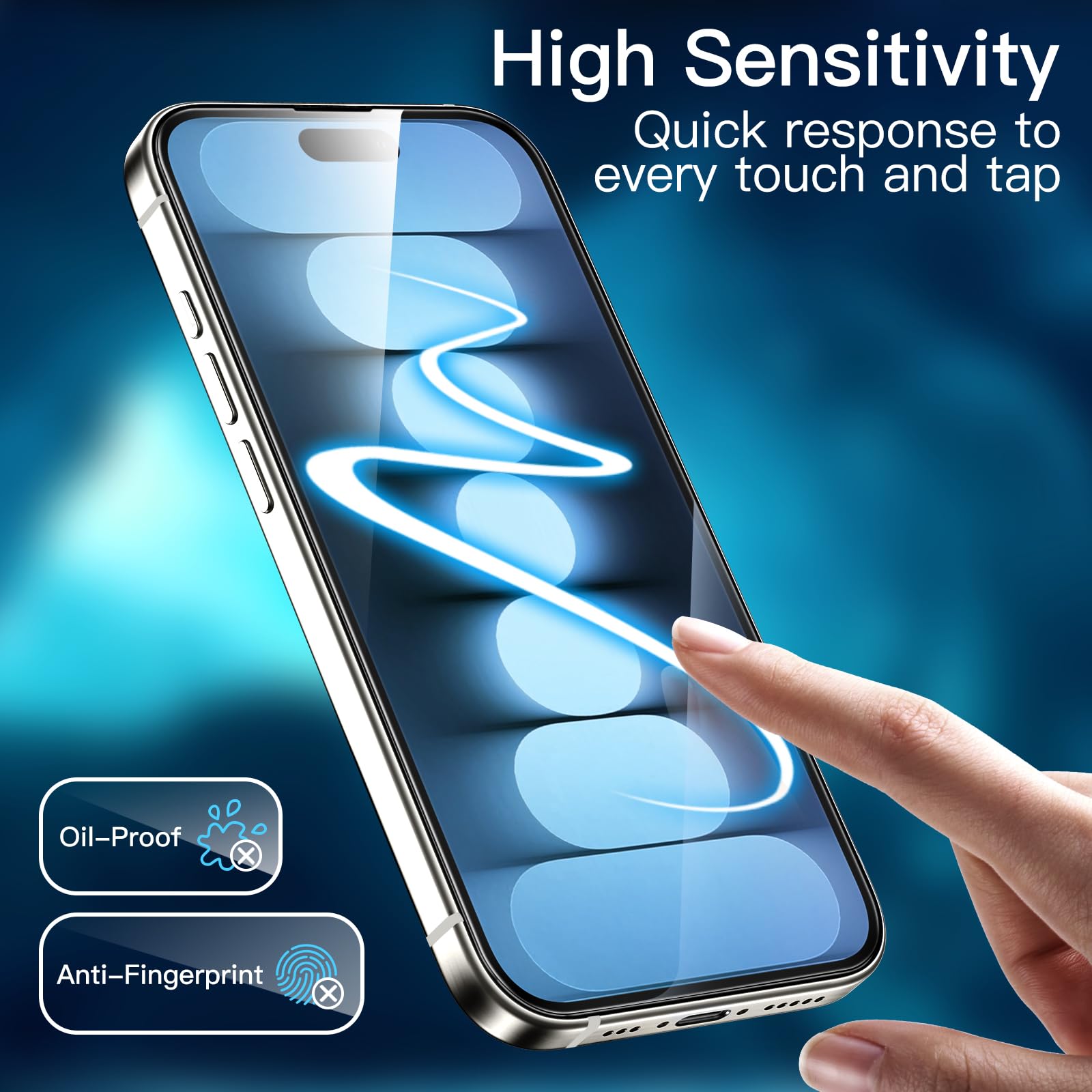 Foto 8 pulgar | Protector De Pantalla Jetech De Cobertura Total Para Iphone 15 Pro 6.1 - Venta Internacional.