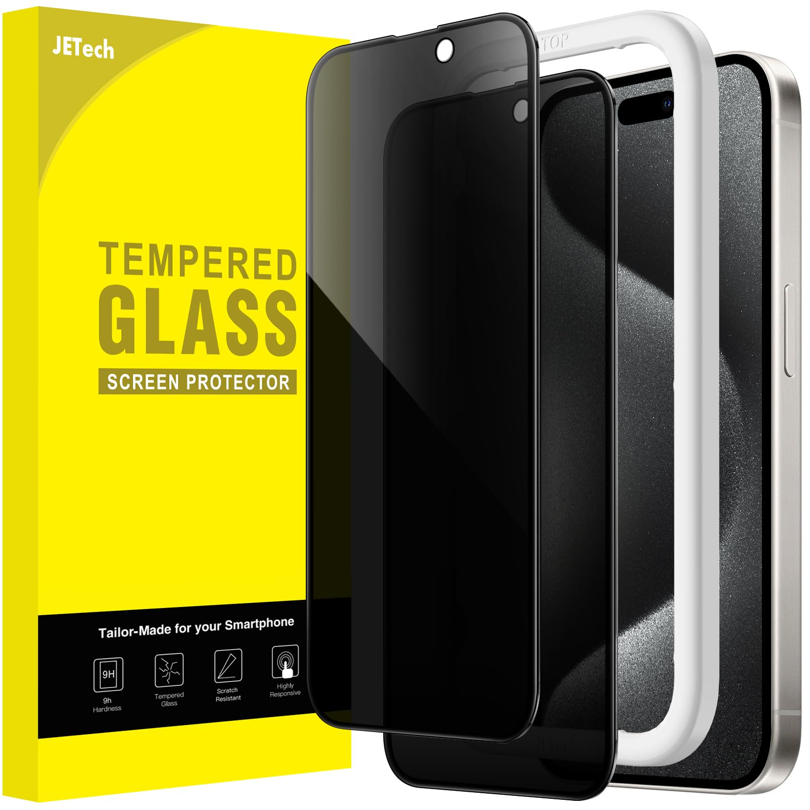 Foto 2 pulgar | Protector De Pantalla Jetech Privacy Para Iphone 15 Pro De 6.1 Pulgadas, Paquete De 2 - Venta Internacional.
