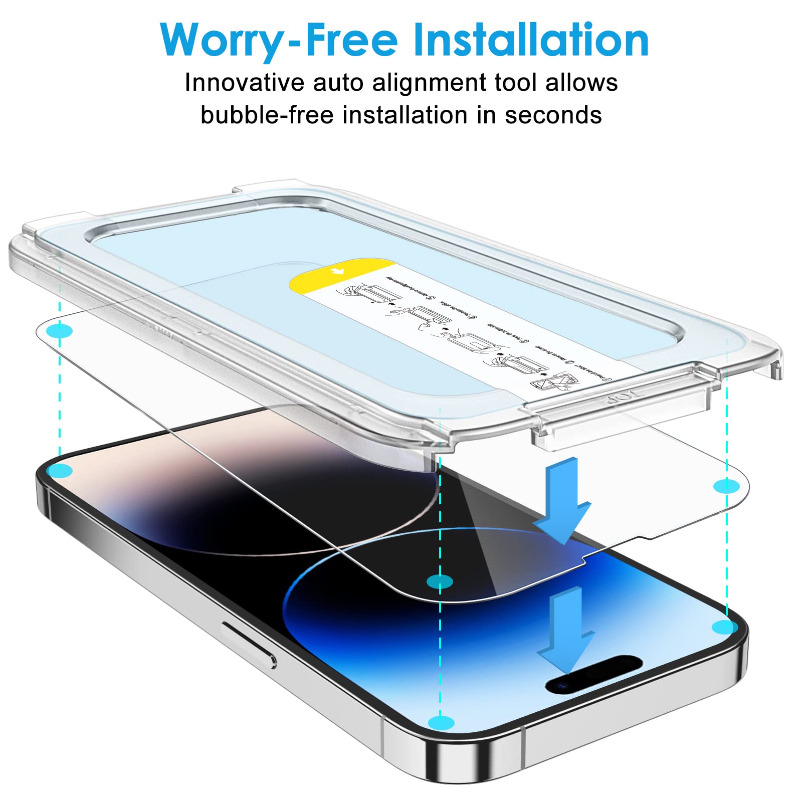 Foto 2 | Protector De Pantalla Jetech One Touch Install Para Iphone 14 Pro Max - Venta Internacional.