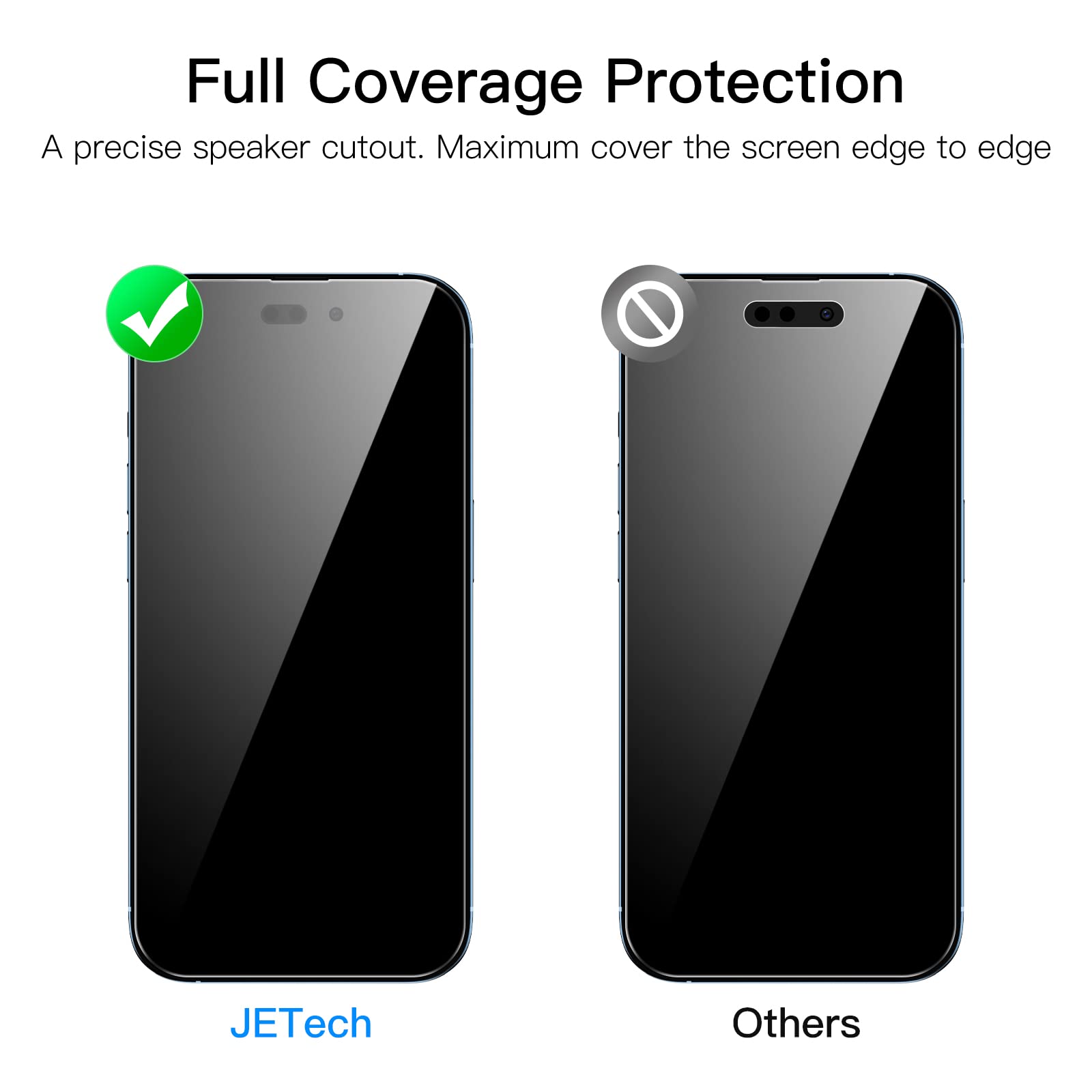 Foto 5 pulgar | Protector De Pantalla Jetech One Touch Install Para Iphone 14 Pro Max - Venta Internacional.