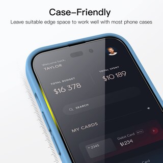Foto 5 | Protector De Pantalla Jetech One Touch Install Para Iphone 14 Pro Max - Venta Internacional.