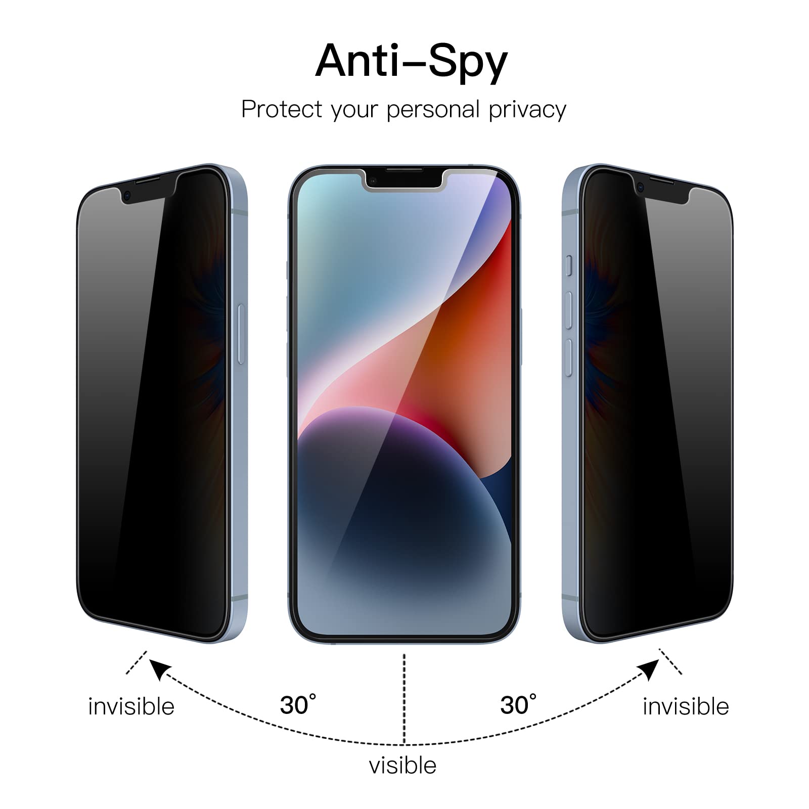 Foto 4 pulgar | Protector De Pantalla De Privacidad Jetech Para Iphone 14 De 6.1 Pulgadas, Paquete De 2 - Venta Internacional.