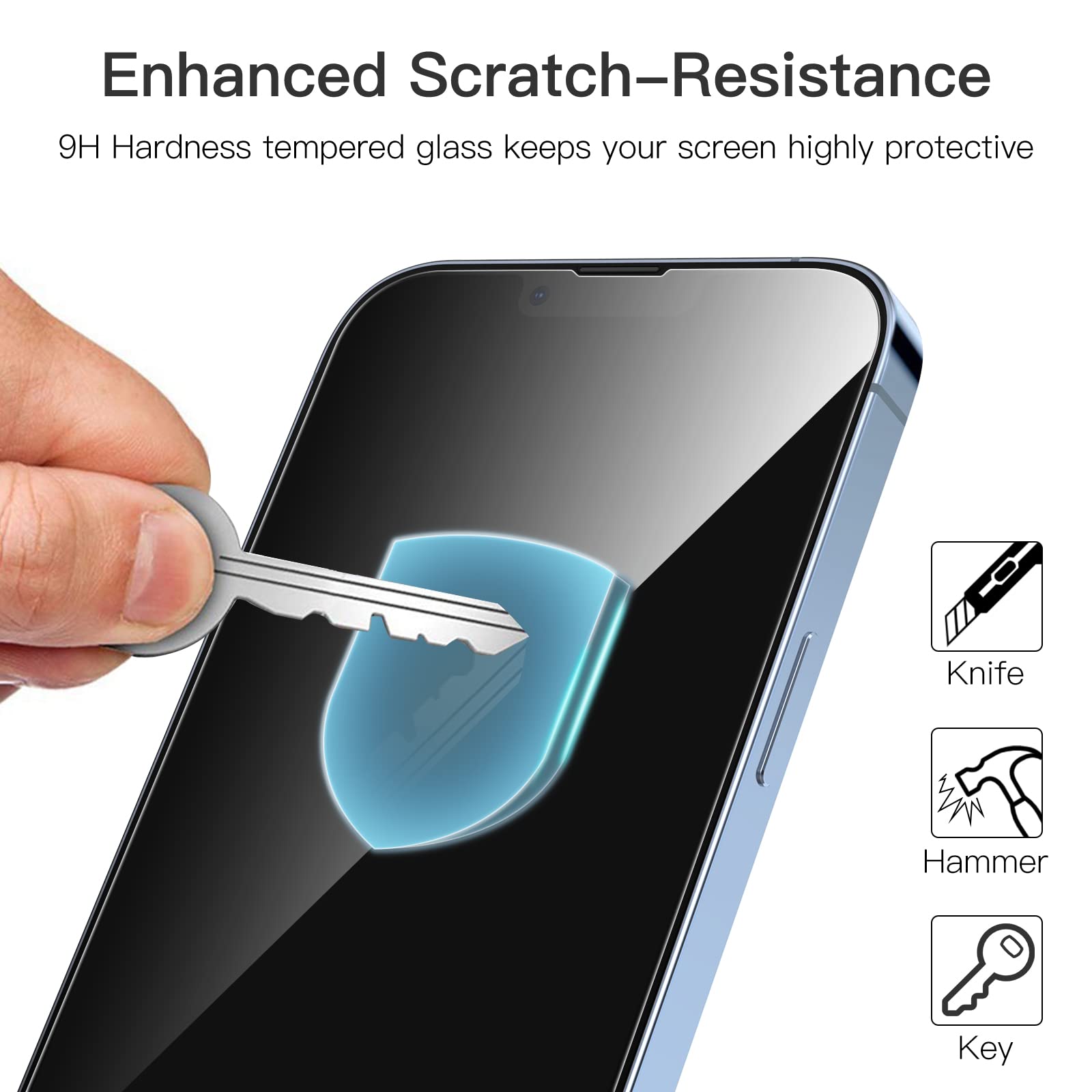 Foto 5 pulgar | Protector De Pantalla Jetech De Cobertura Total Para Iphone 13 Pro Max - Venta Internacional.