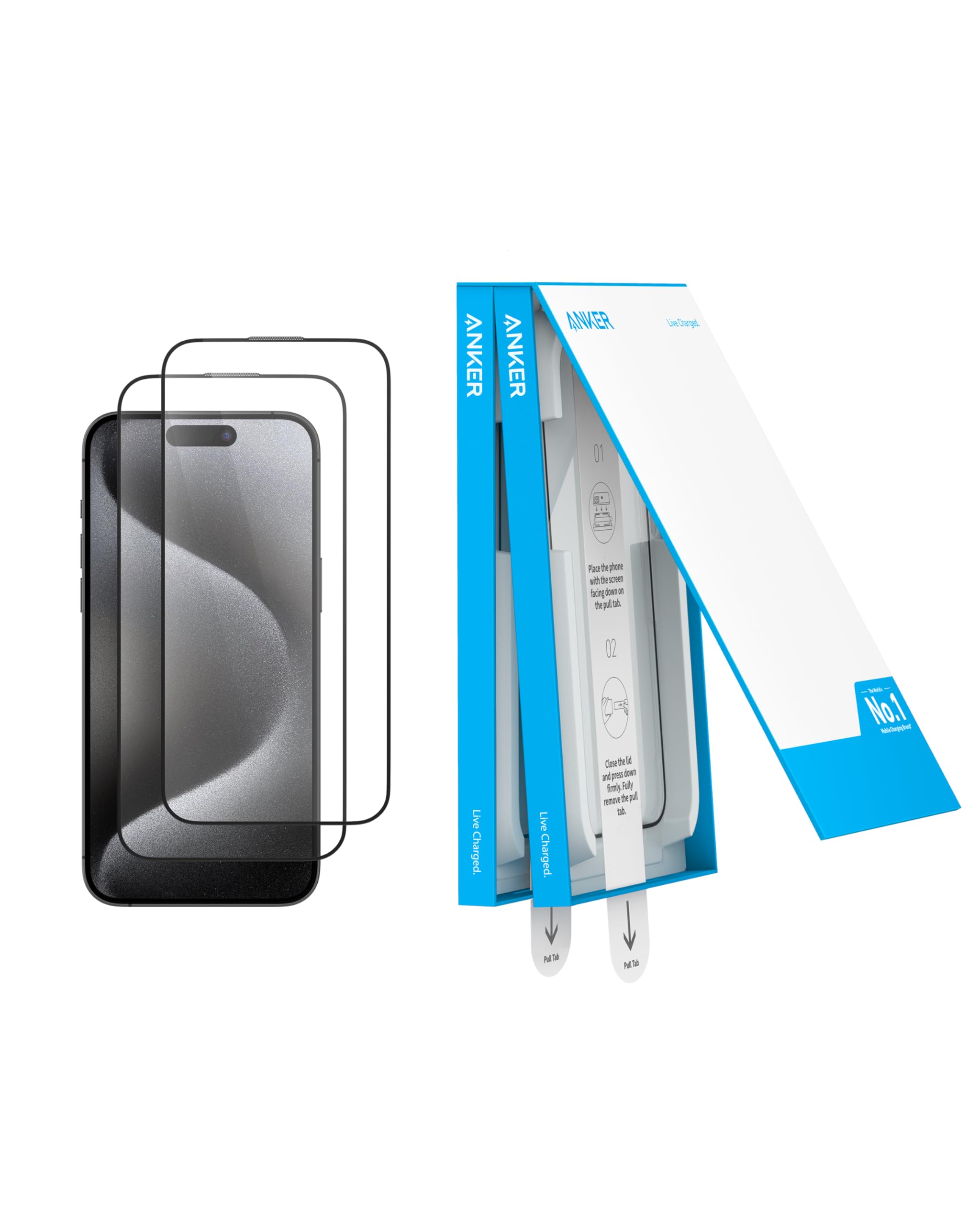 Protector De Pantalla Anker Para Iphone 15 Pro Max De Cristal Templado - Venta Internacional.