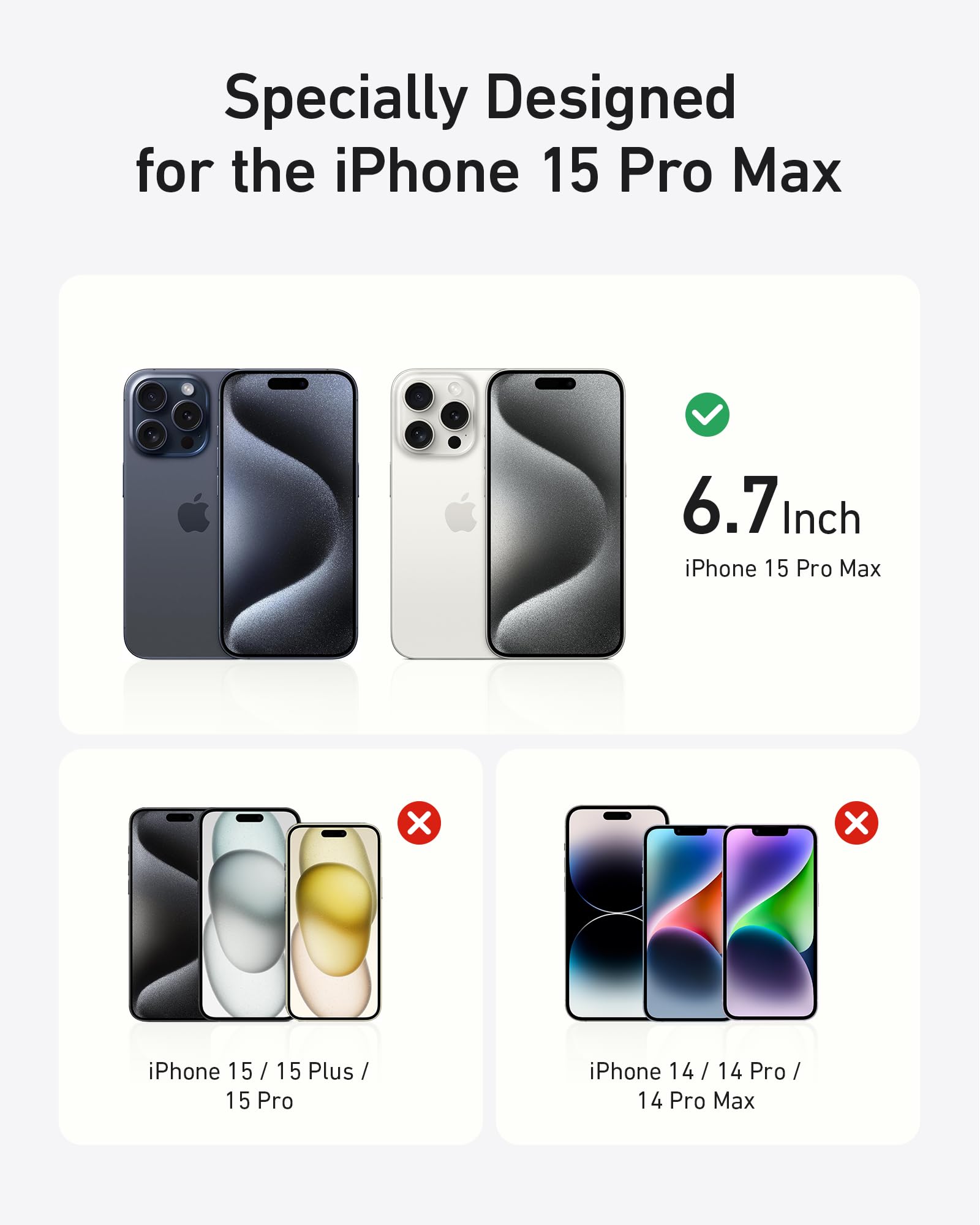 Foto 8 pulgar | Protector De Pantalla Anker Para Iphone 15 Pro Max De Cristal Templado - Venta Internacional.