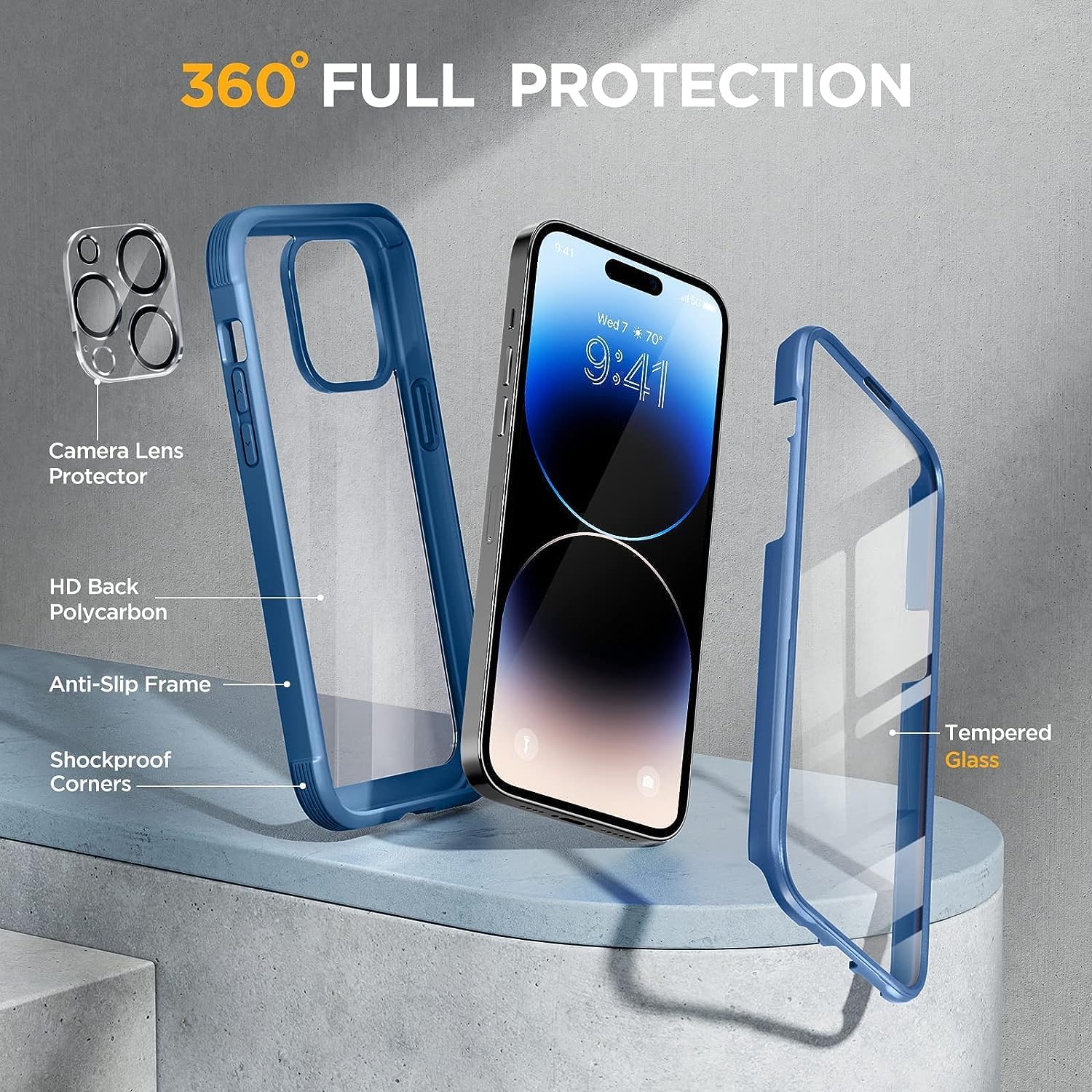 Foto 3 pulgar | Funda De Teléfono Miracase Glass Series Para Iphone 14 Pro De 6.1 Pulgadas - Venta Internacional.