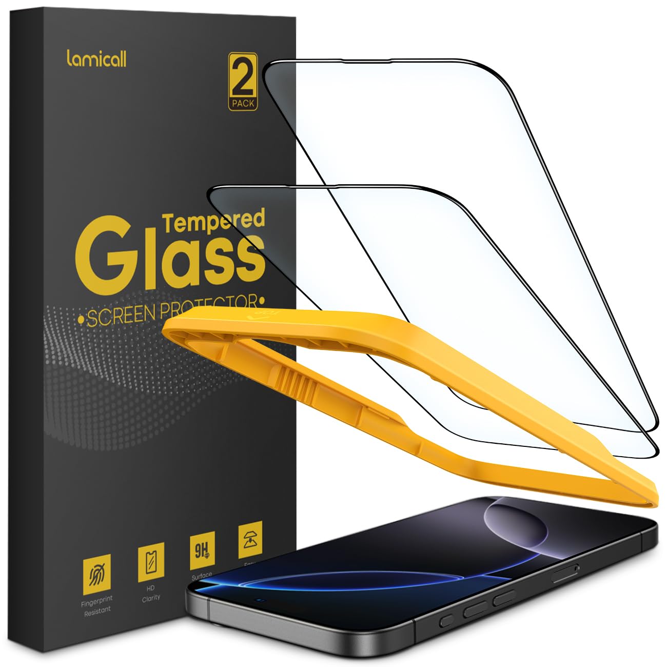 Foto 2 pulgar | Protector De Pantalla Lamicall Para Iphone 16 Pro Max De Cristal Templado - Venta Internacional.