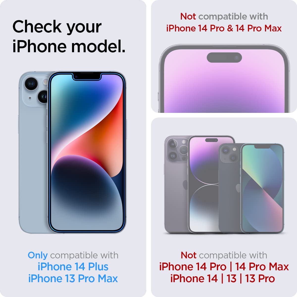 Foto 2 | Protector De Pantalla Spigen De Cristal Templado Para Iphone 14 Plus/13 Pro Max - Venta Internacional.