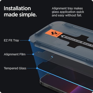 Foto 3 | Protector De Pantalla Spigen De Cristal Templado Para Iphone 14 Plus/13 Pro Max - Venta Internacional.