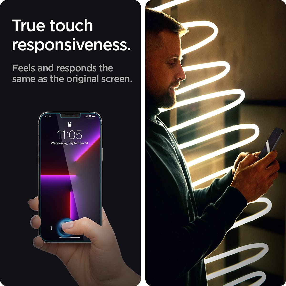 Foto 5 pulgar | Protector De Pantalla Spigen De Cristal Templado Para Iphone 14 Plus/13 Pro Max - Venta Internacional.
