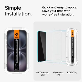 Foto 7 | Protector De Pantalla Spigen Glastr Ez Fit Privacy Para Iphone 15/16+ - Venta Internacional.
