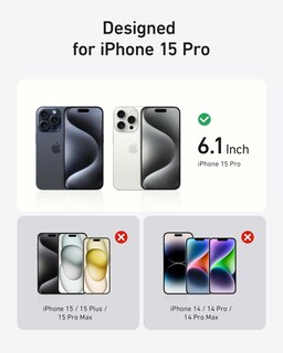 Foto 7 | Protector De Pantalla Anker 9h+ Glass Para Iphone 15 Pro (paquete De 2) - Venta Internacional.