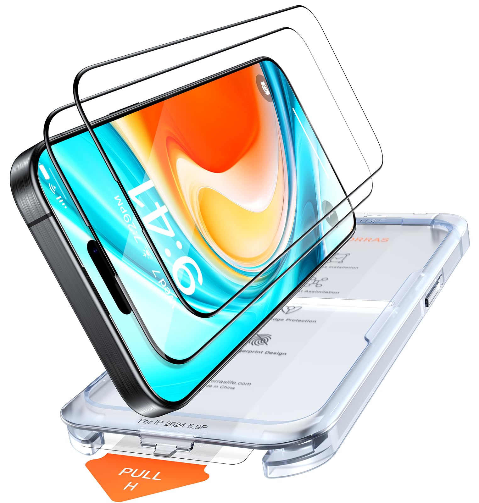 Foto 1 | Protector De Pantalla Torras Para Iphone 16, 12 Pies, 2 Paquetes - Venta Internacional.