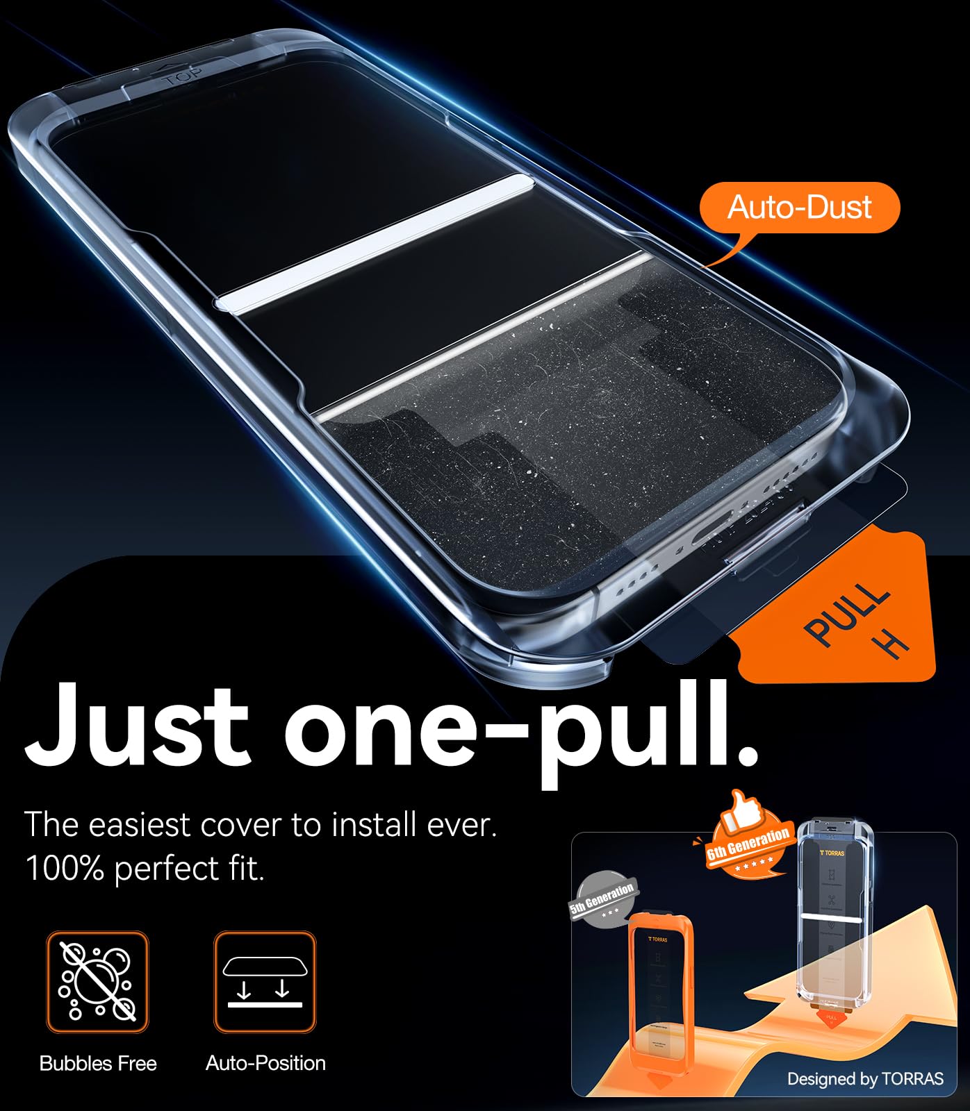 Foto 6 pulgar | Protector De Pantalla Torras Para Iphone 16, 12 Pies, 2 Paquetes - Venta Internacional.