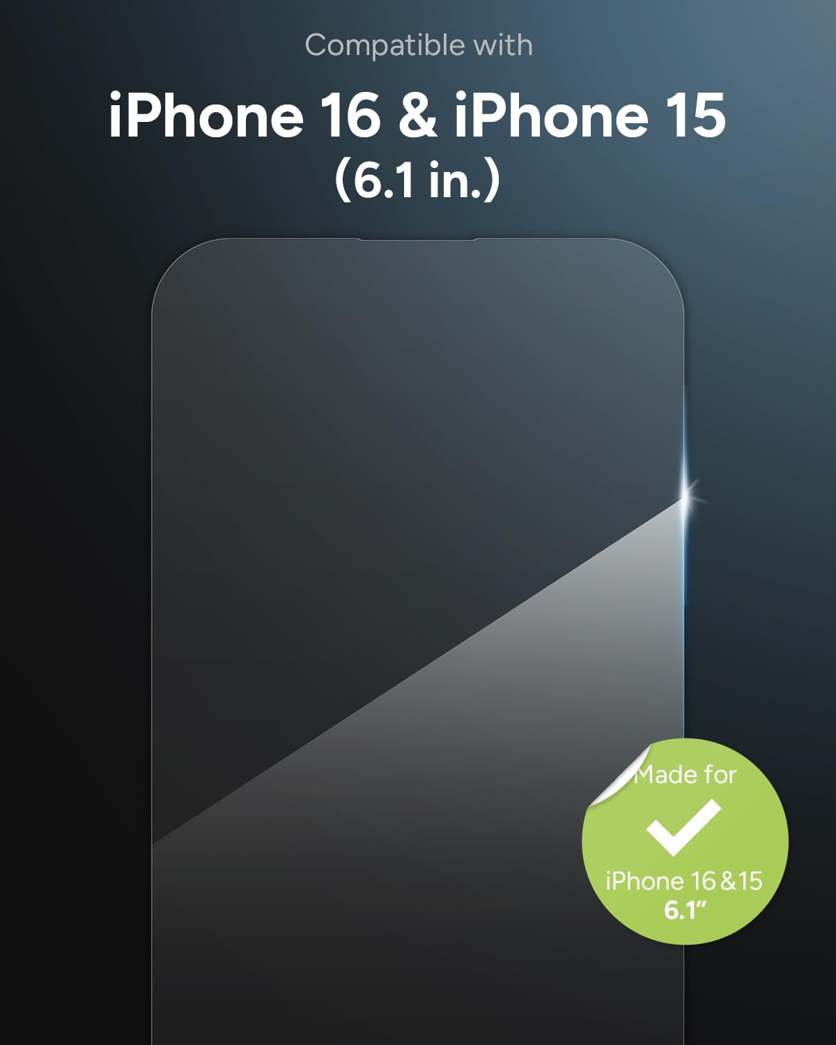 Foto 2 | Protector De Pantalla Zagg Glass Elite Para Iphone 16/15 Reforzado - Venta Internacional.