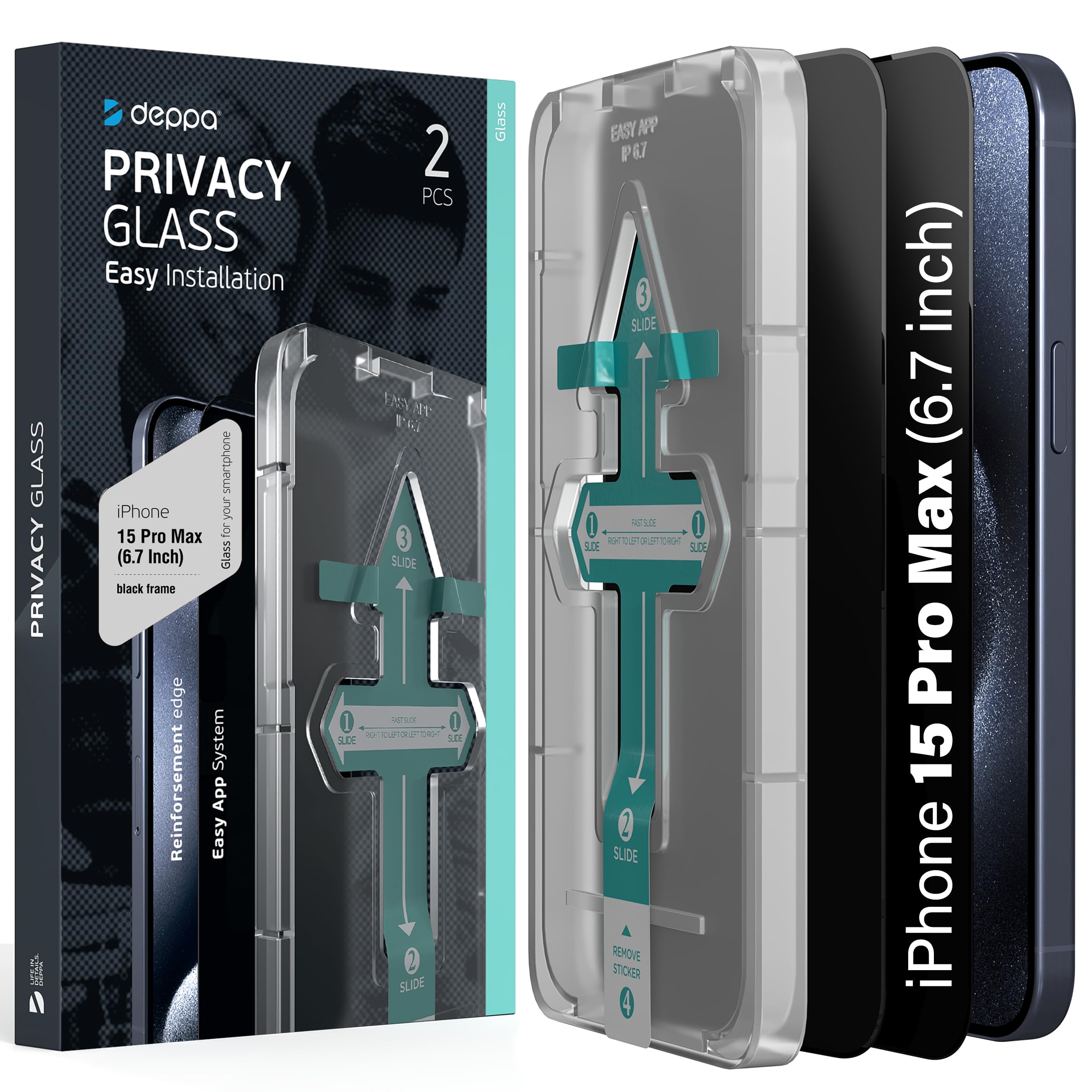 Foto 1 | Protector De Pantalla De Privacidad Deppa Para Iphone 15 Pro Max - Venta Internacional.