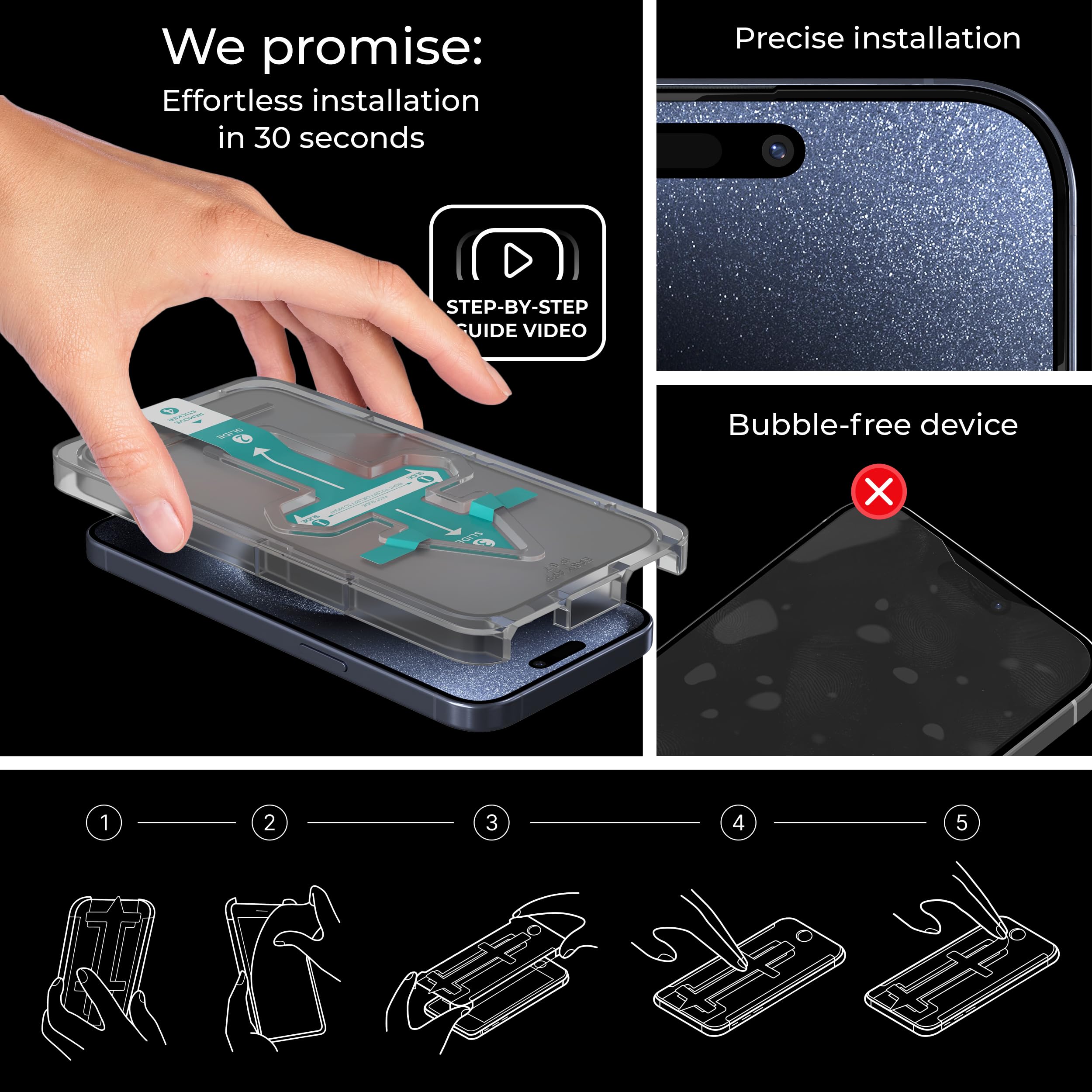 Foto 5 pulgar | Protector De Pantalla De Privacidad Deppa Para Iphone 15 Pro Max - Venta Internacional.