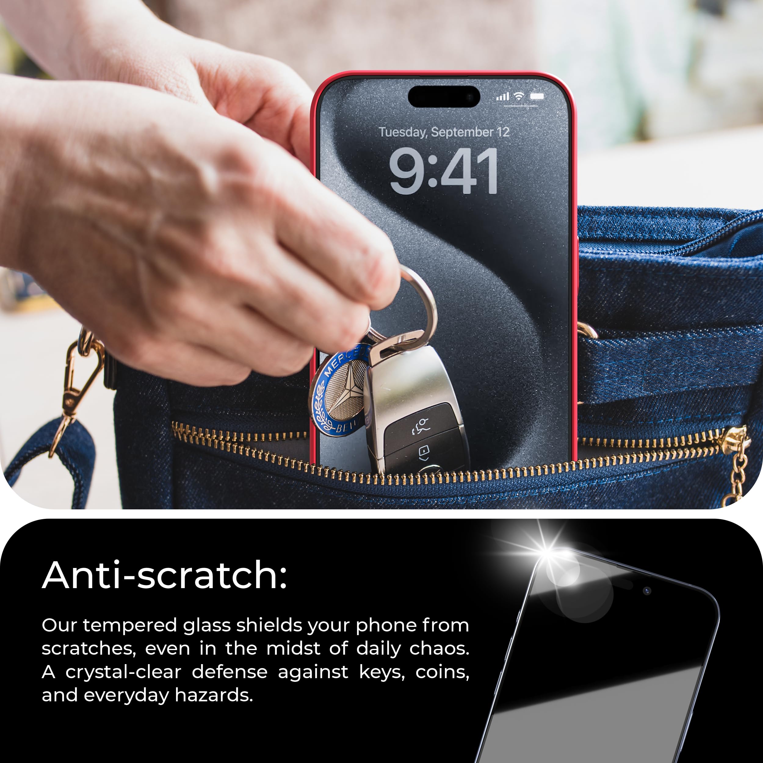 Foto 6 | Protector De Pantalla De Privacidad Deppa Para Iphone 15 Pro Max - Venta Internacional.
