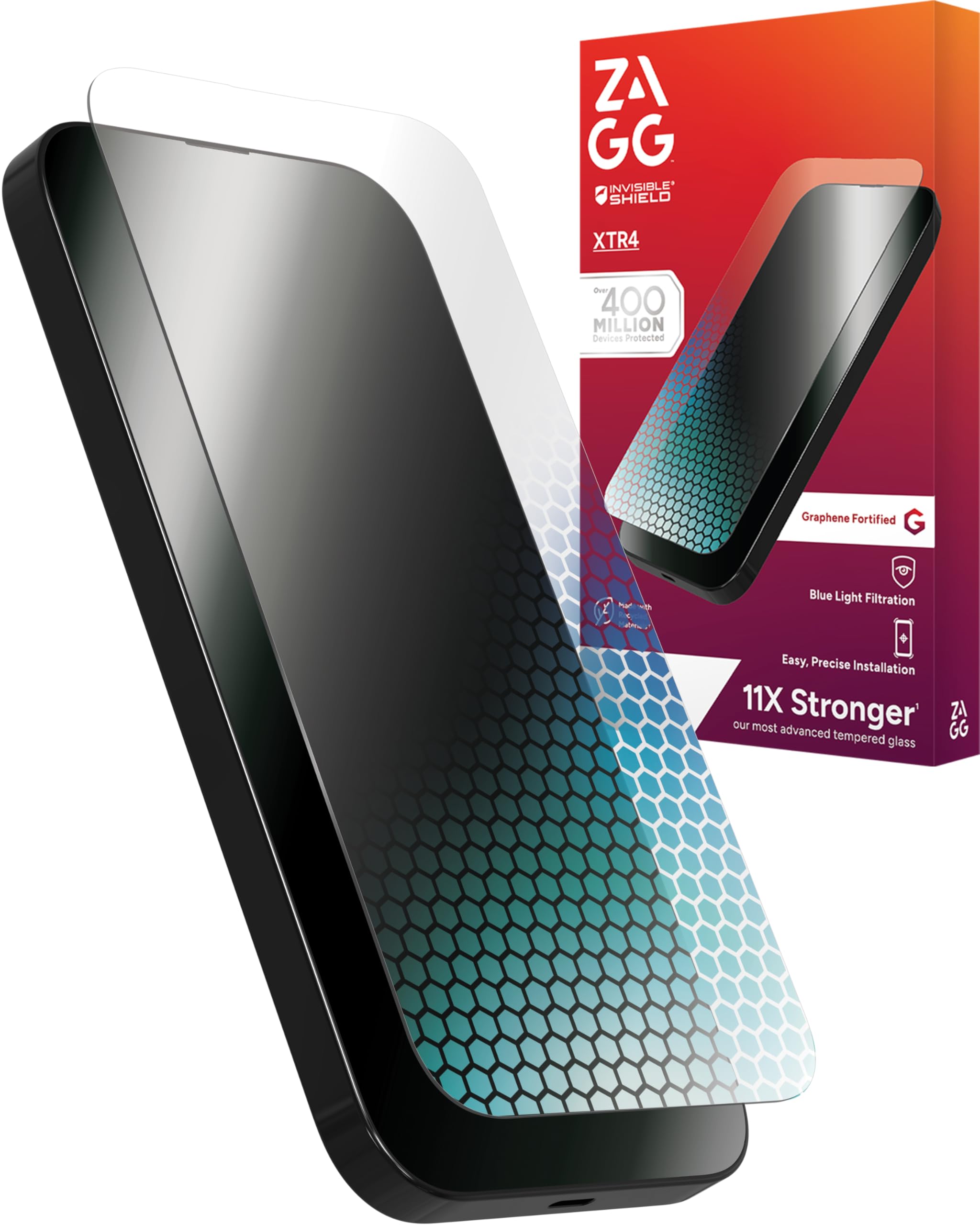 Foto 2 pulgar | Protector De Pantalla Zagg Xtr4 Para Iphone 16 Pro De Cristal Templado - Venta Internacional.
