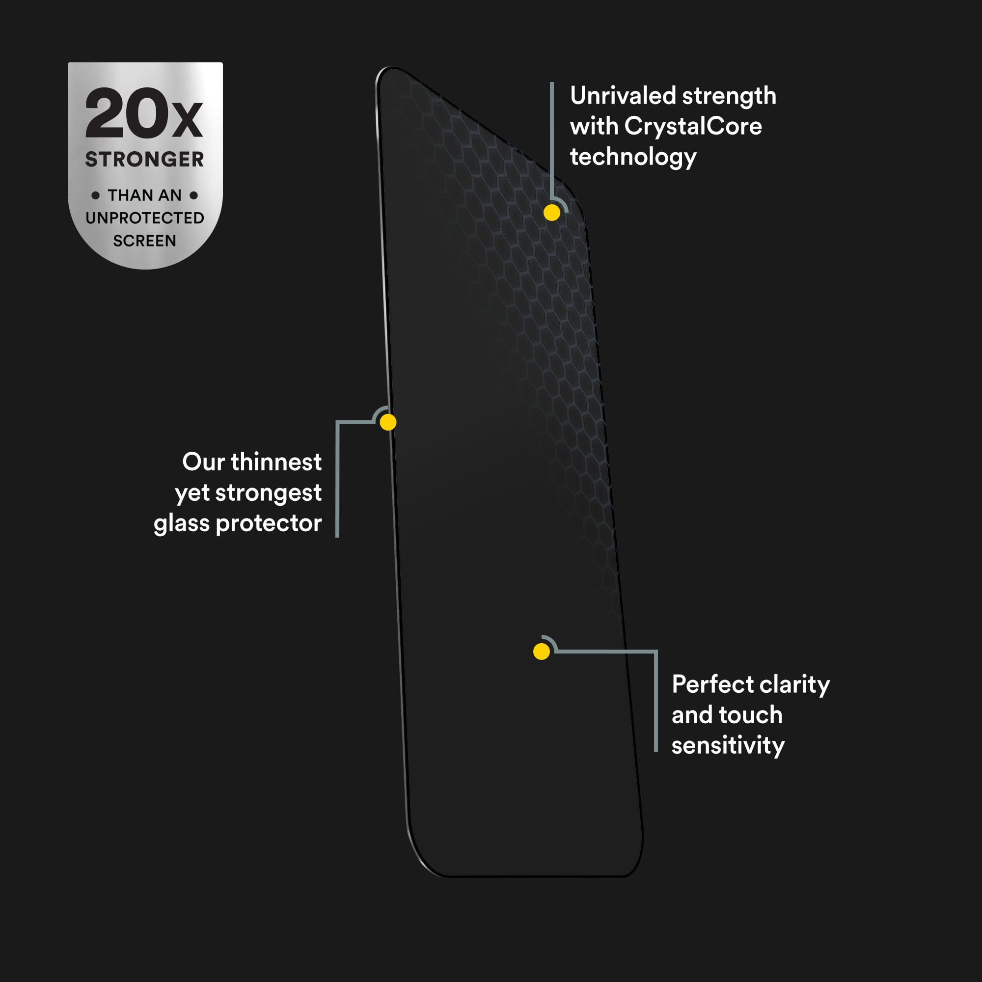 Foto 3 pulgar | Protector De Pantalla Bodyguardz Apex Para Iphone 16 Pro Max - Venta Internacional.