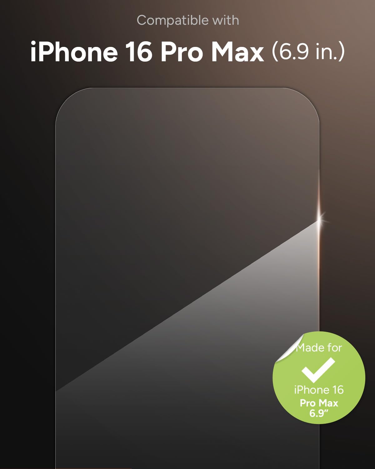Foto 3 pulgar | Protector De Pantalla Zagg Glass Elite Para Iphone 16 Pro Max - Venta Internacional.