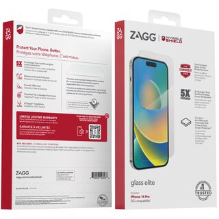Foto 4 | Protector De Pantalla Zagg Invisible Shield Glass Elite Para Iphone 14 Pro - Venta Internacional.