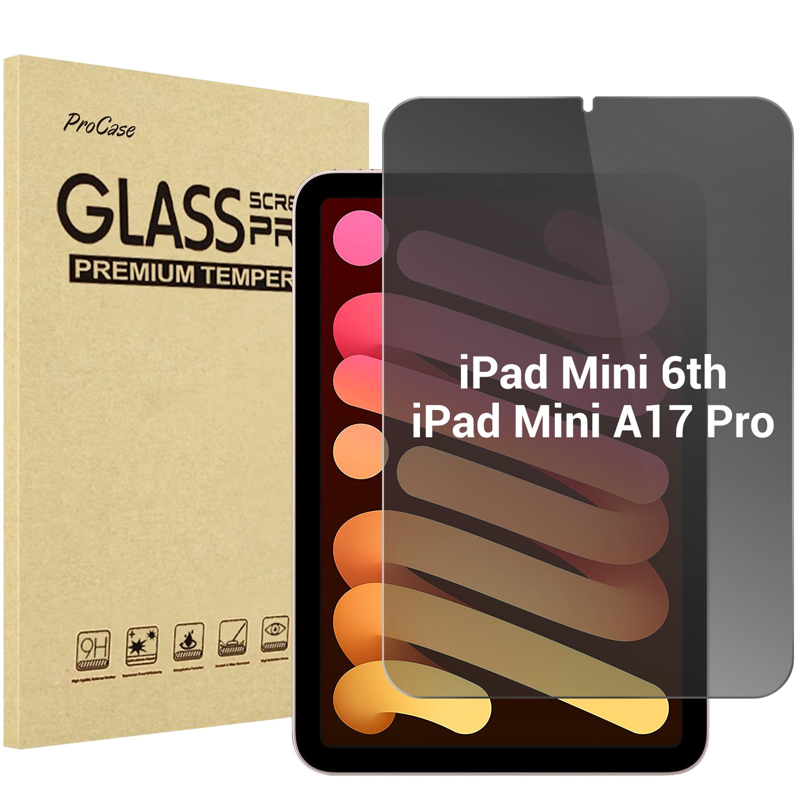 Foto 2 pulgar | Protector De Pantalla De Privacidad Procase Para Ipad Mini De 7.ª Y 6.ª Generación - Venta Internacional.