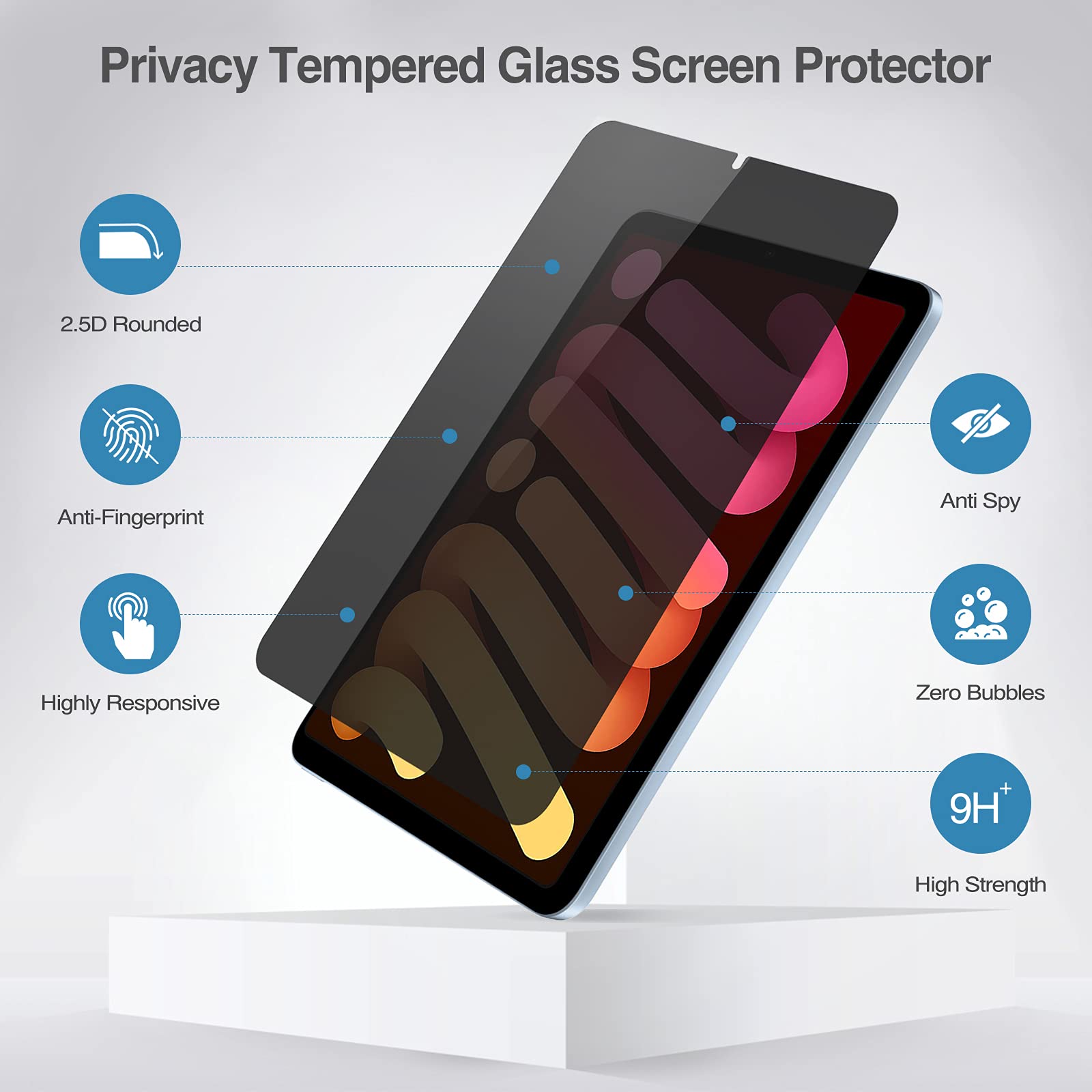 Foto 5 pulgar | Protector De Pantalla De Privacidad Procase Para Ipad Mini De 7.ª Y 6.ª Generación - Venta Internacional.