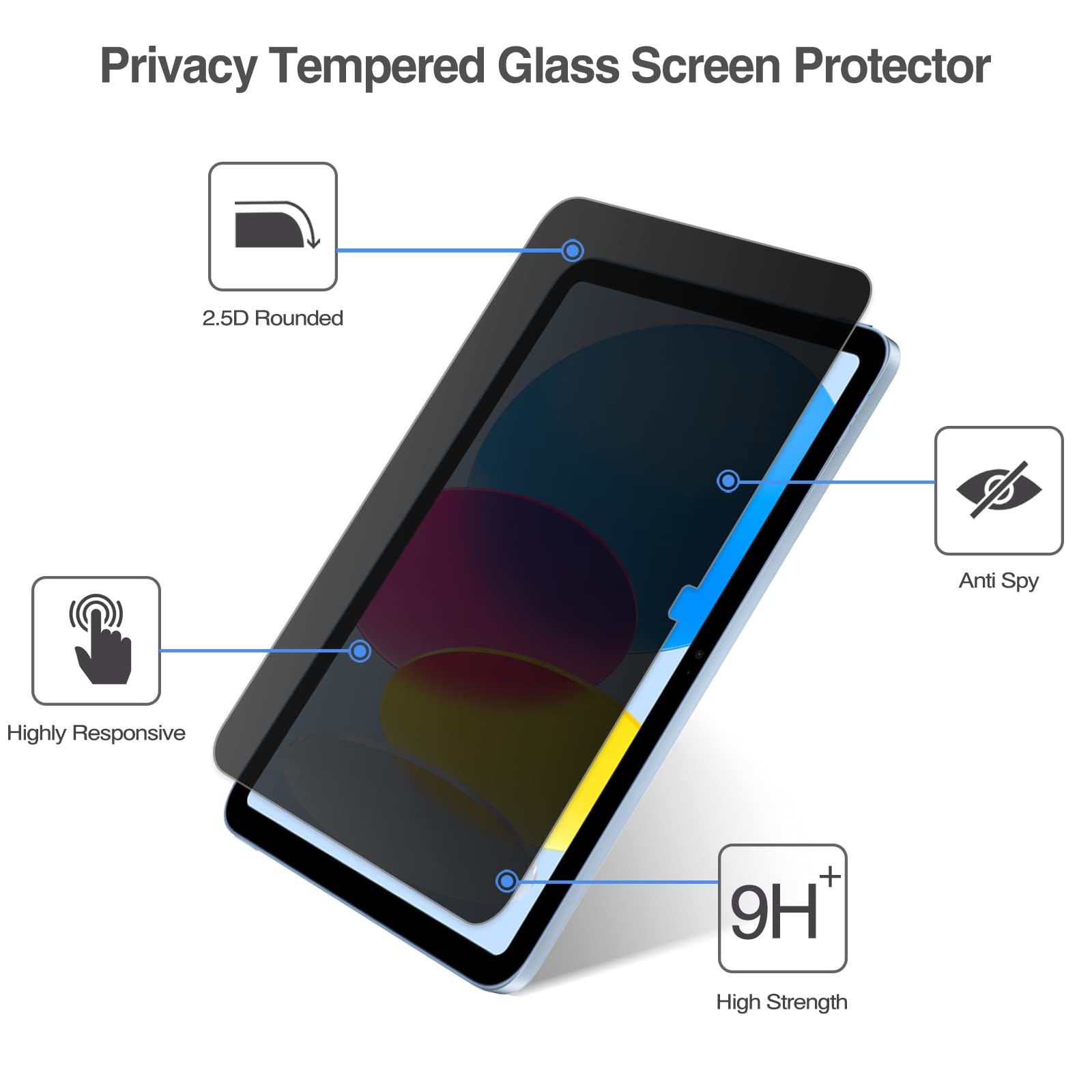 Foto 5 pulgar | Protector De Pantalla De Privacidad Procase Ipad 11/10 Gen 11/10.9 - Venta Internacional.