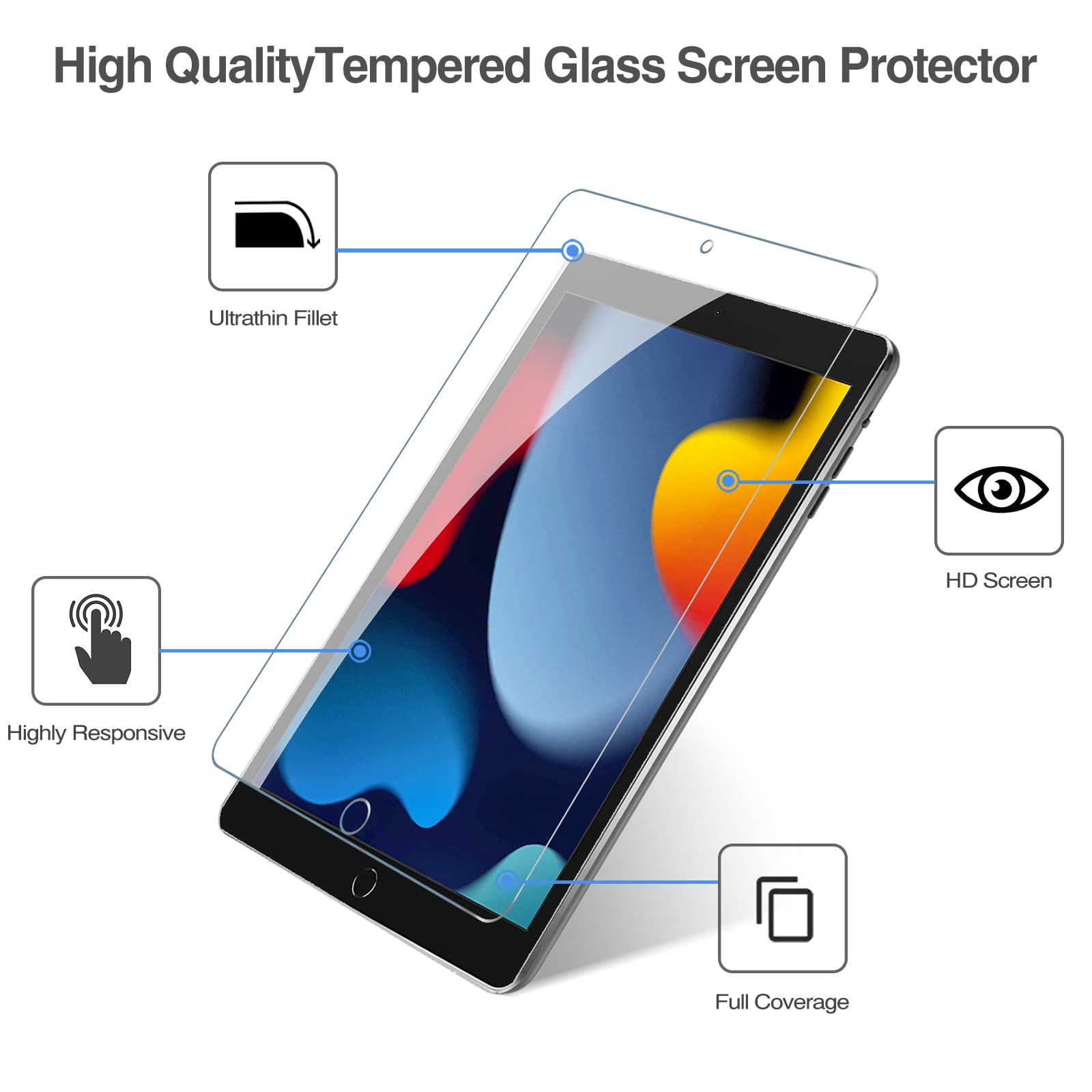 Foto 4 pulgar | Protector De Pantalla Procase Para Ipad 9º 8º 7º Gen 10.2 - Venta Internacional.